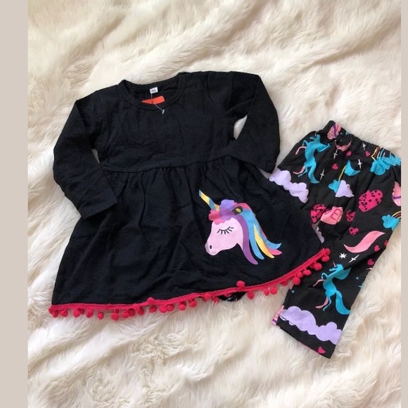 Unicorn Dress & Leggings. 2T - Picture 5 of 8